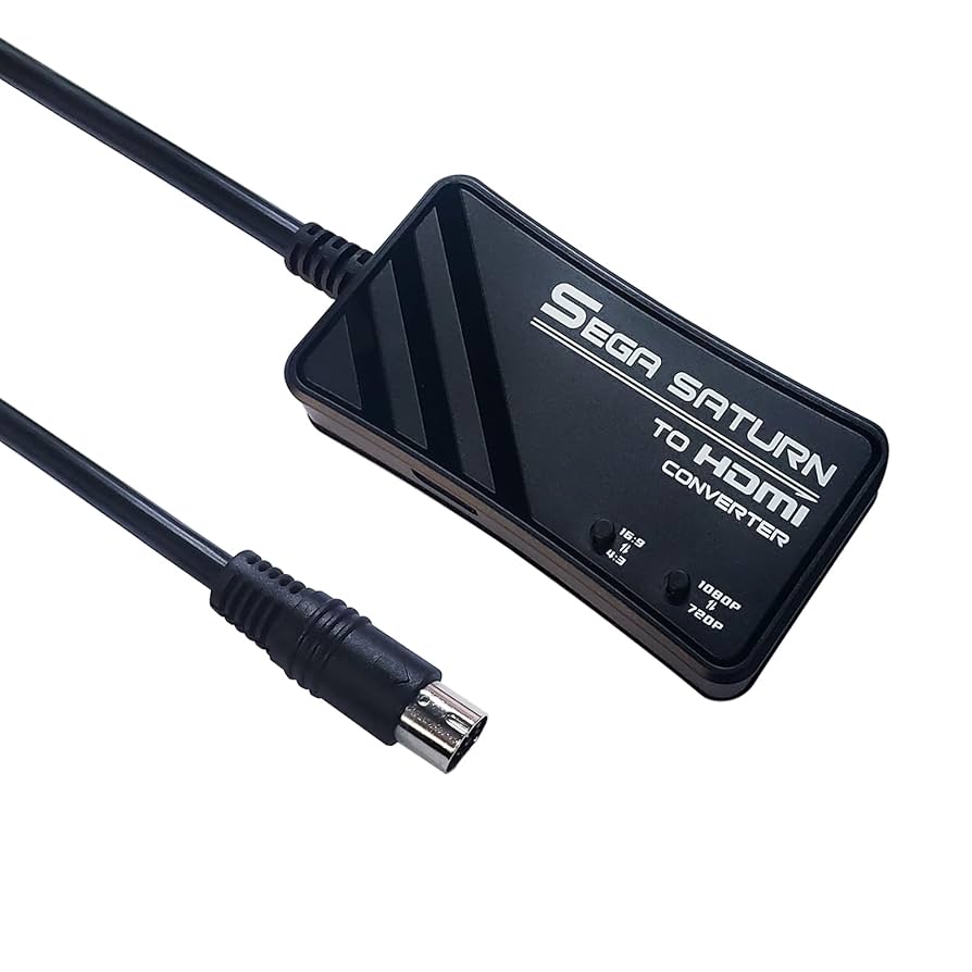 RGB21 → HDMI 変換アダプターセット セガサターン用ケーブル付き サンコー、スーファミなどを高画質で楽しめる「RGB21-HDMI変換